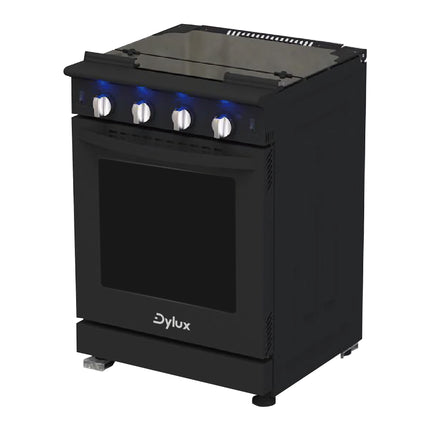 Dylux 23-Inch Built-In Gas Oven - 3.25 cu. ft. 12000 BTU, Stainless Steel, LED Controls