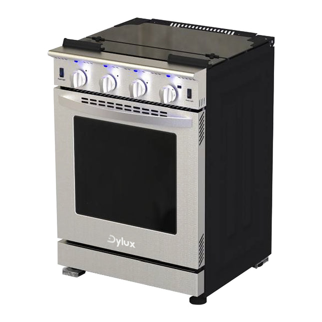 Dylux 23-Inch Built-In Gas Oven - 3.25 cu. ft. 12000 BTU, Stainless Steel, LED Controls