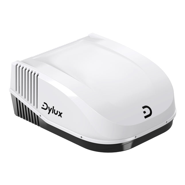 Dylux 15,000 BTU Roof-Mount RV Air Conditioner with PTC Heating – Non-Ducted, Quiet for RVs, Vans
