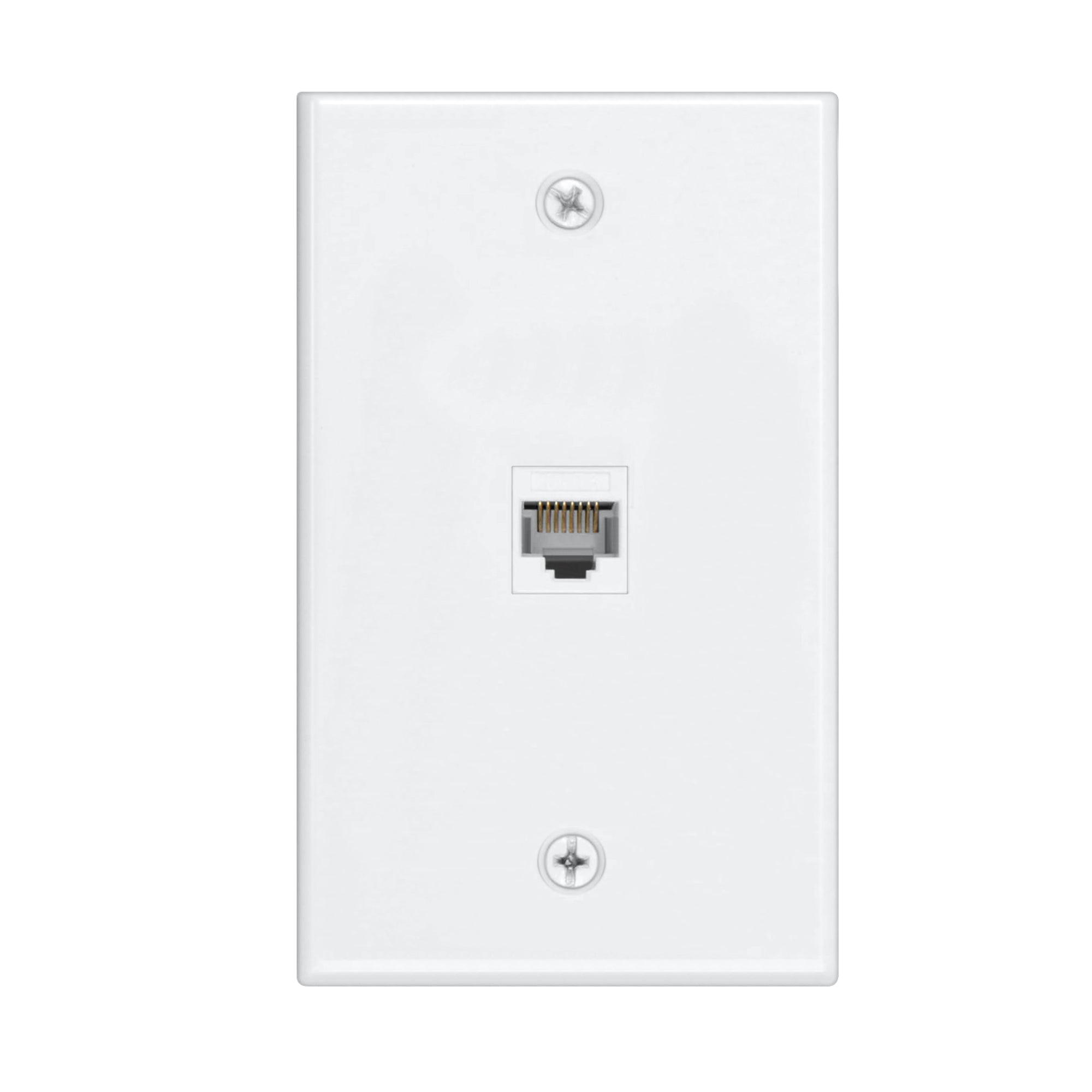 Dylux 1-Port Cat6 Female-to-Female Wall Plate - High-Speed Network Ports