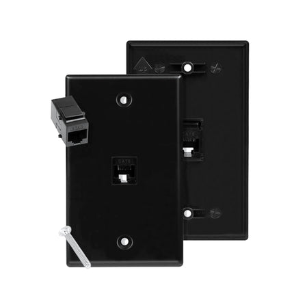 Dylux 1-Port Cat6 Female-to-Female Wall Plate - High-Speed Network Ports