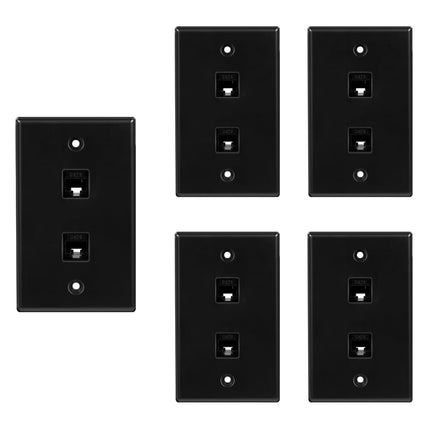 Dylux 2-Port Cat6 Female to Female Wall Plate -  High-Speed Network Ports