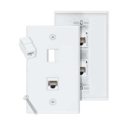 Dylux 2-Port Cat6 Female to Female Wall Plate -  High-Speed Network Ports