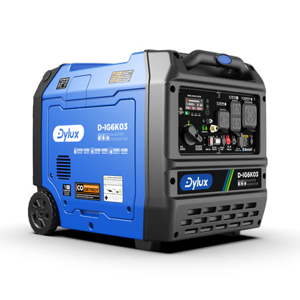 Dylux 6250W Tri Fuel Gas/LPG/NG Inverter Generator with Bluetooth – Silent, Portable Power for Outdoor & Backup