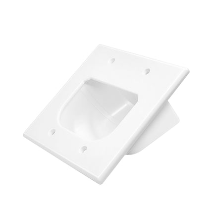 Dylux Dual Gang Recessed Wall Plate with Cable Management