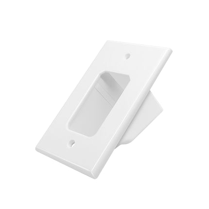 Dylux Single Gang Recessed Wall Plate for Low Voltage Cables