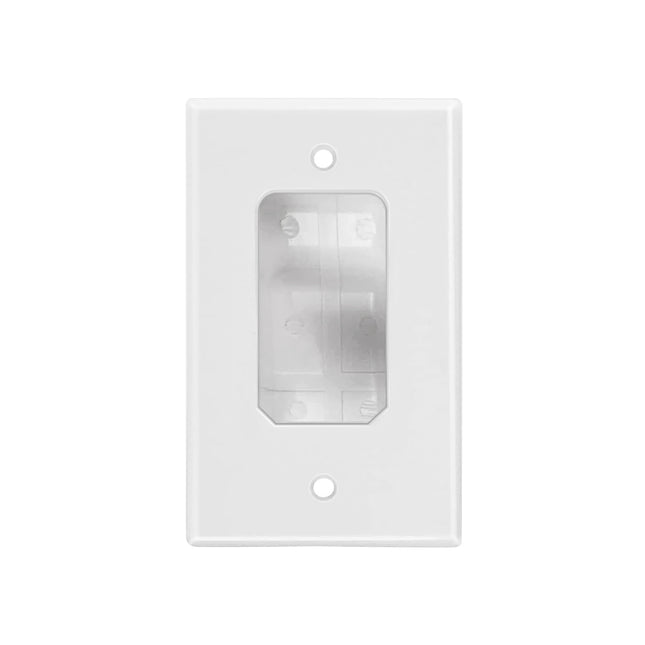 Dylux Single Gang Recessed Wall Plate for Low Voltage Cables