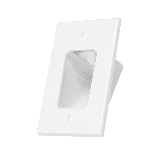 Dylux Single Gang Recessed Wall Plate for Low Voltage Cables