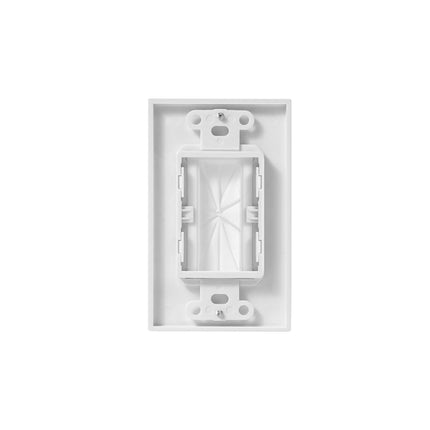 Dylux Single Gang Cable Pass Through Wall Plate with Flexible Silicone Slot – White