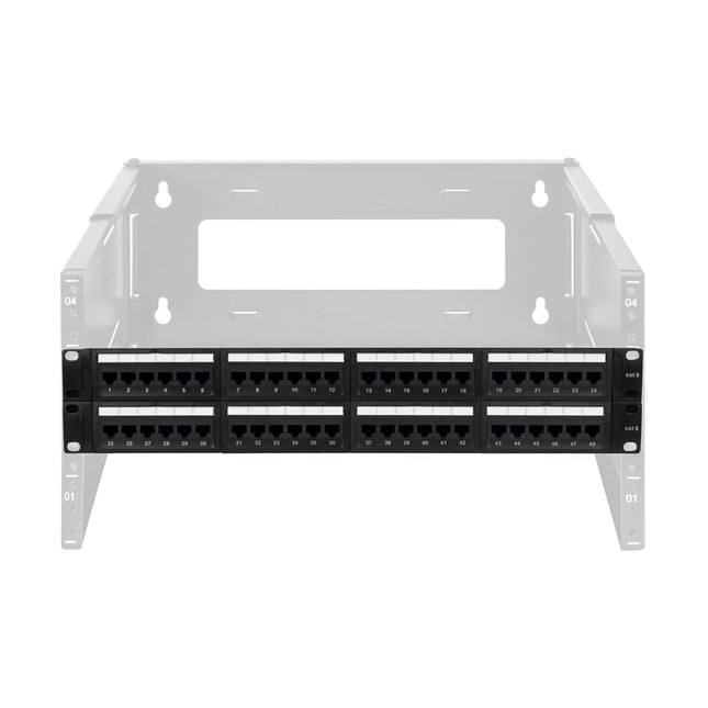 Dylux Cat.6 UTP Patch Panel with Rack Mount and Small Punch Down Tool and Cable Management