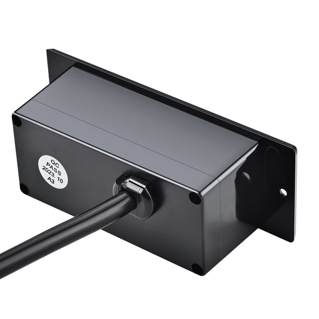 Dylux Recessed Power Strip with 1 USB-C, 1 USB-A, 2 Outlets & 6ft Flat Plug Cable | UL Certified