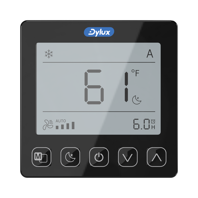 Dylux Smart RV Air Conditioner Wall Thermostat with LCD Display & Timer