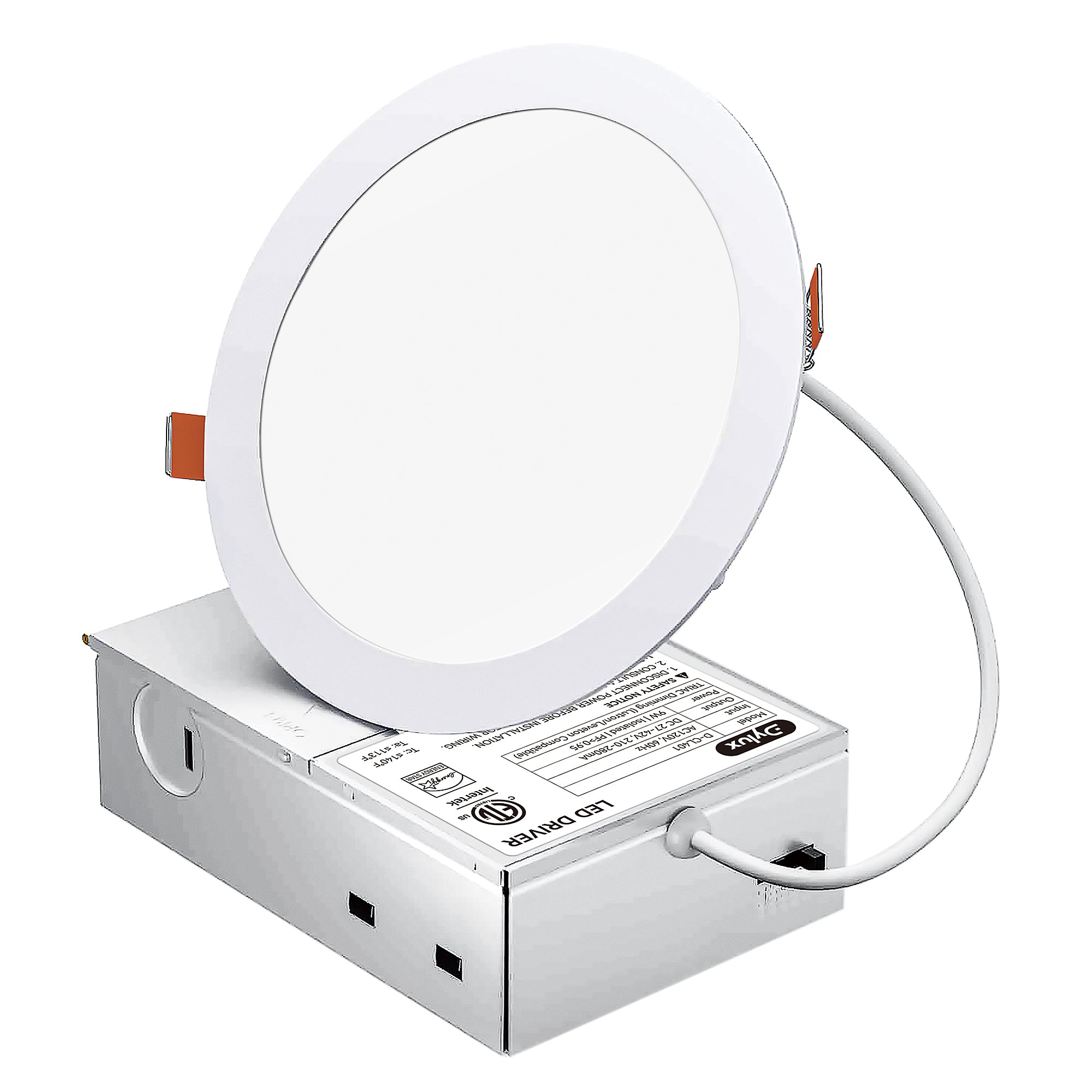 Dylux 4-Inch Recessed Downlight with Junction Box - 3000K CCT, 80+CRI, TRIAC Dimmable, ETL Listed