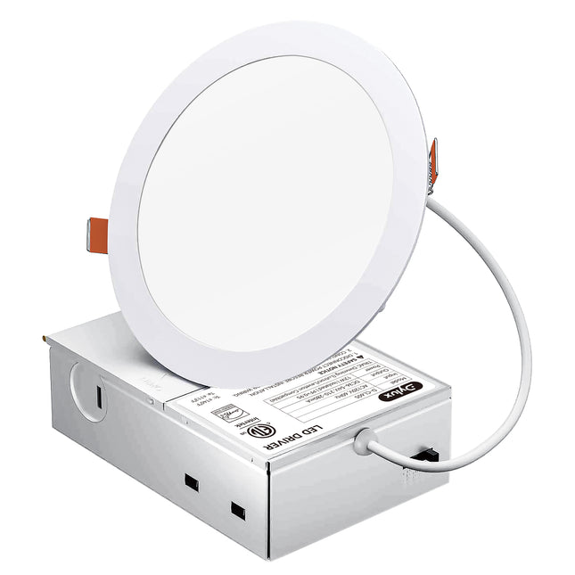 Dylux 6-Inch Recessed Downlight with Junction Box - 5CCT, TRIAC Dimming, Damp Rated