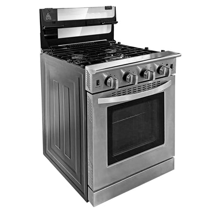Dylux Compact 23" LP Gas Range for RVs – 3-Burner Cooktop with 3.25 cu. ft. Convection Oven