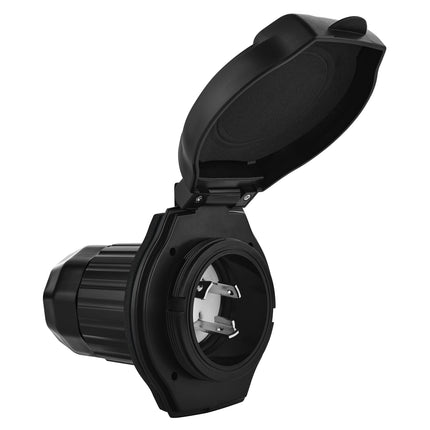 Dylux RV 125V 30A Twist-Lock Power Inlet with 3-Prong Plug, LED Indicator & ETL Listed – For RVs and Boats