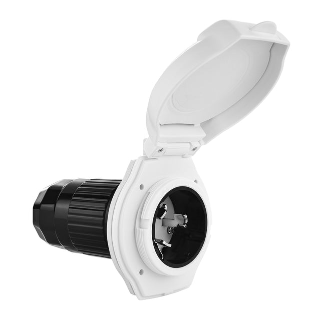 Dylux RV 125V 30A Twist-Lock Power Inlet with 3-Prong Plug, LED Indicator & ETL Listed – For RVs and Boats