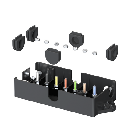 Dylux 7-Way Trailer Wiring Junction Box with Color-Coded Terminals
