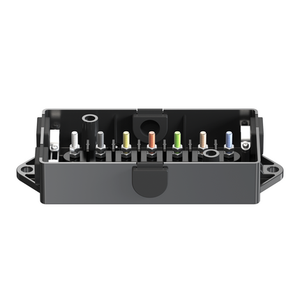 Dylux 7-Way Trailer Wiring Junction Box with Color-Coded Terminals