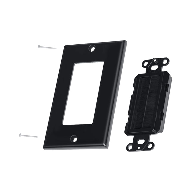 Dylux Decora Brush Wall Plate - Efficient Cable Management Design