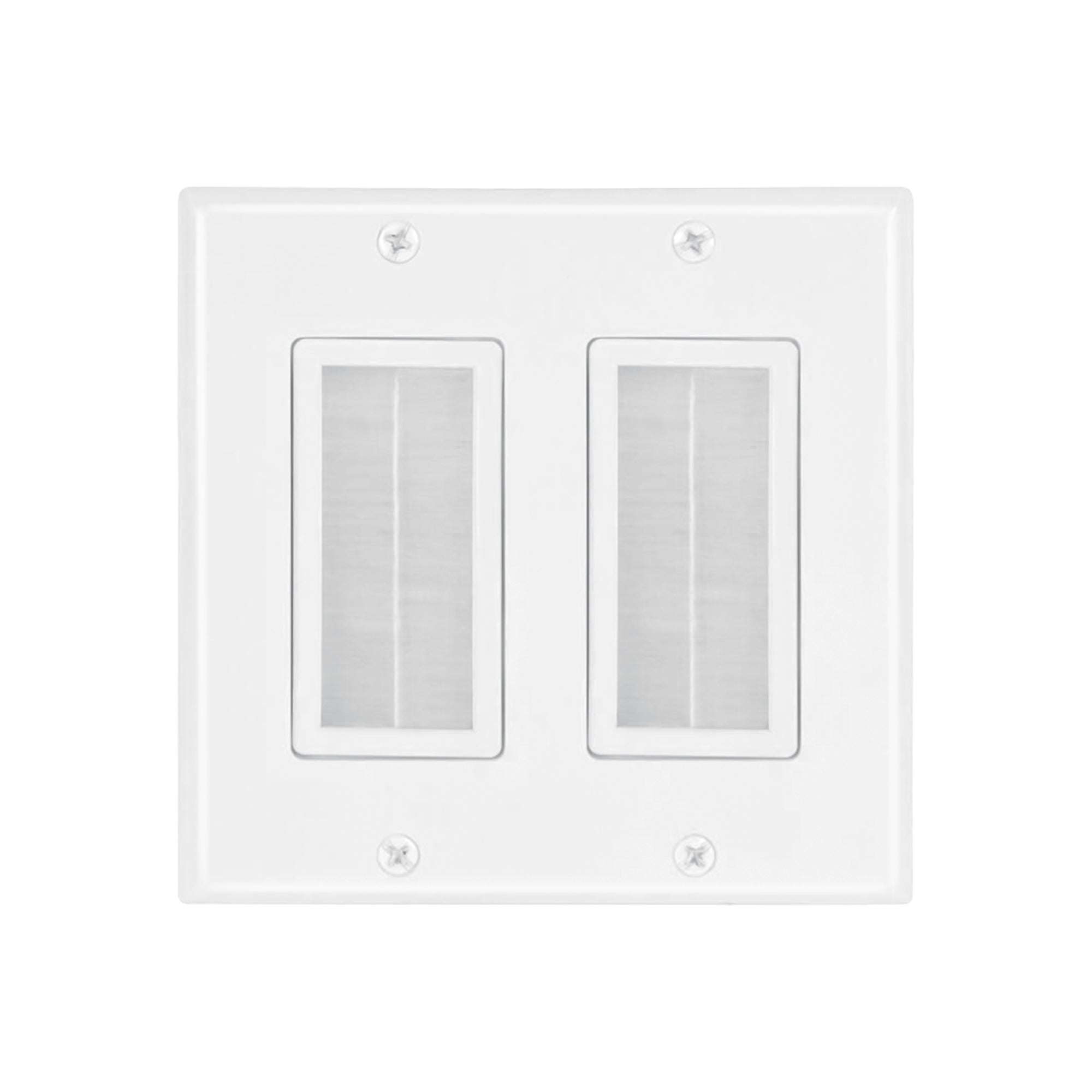Dylux Dual Decora Transparent Brush Wall Plate – Cable Management