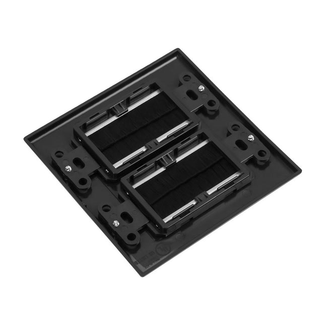 Dylux Dual Decora Transparent Brush Wall Plate – Cable Management