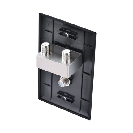Dylux F81 Coax Wall Plate with 1-to-2 Splitter on the backside– Single or Dual Port