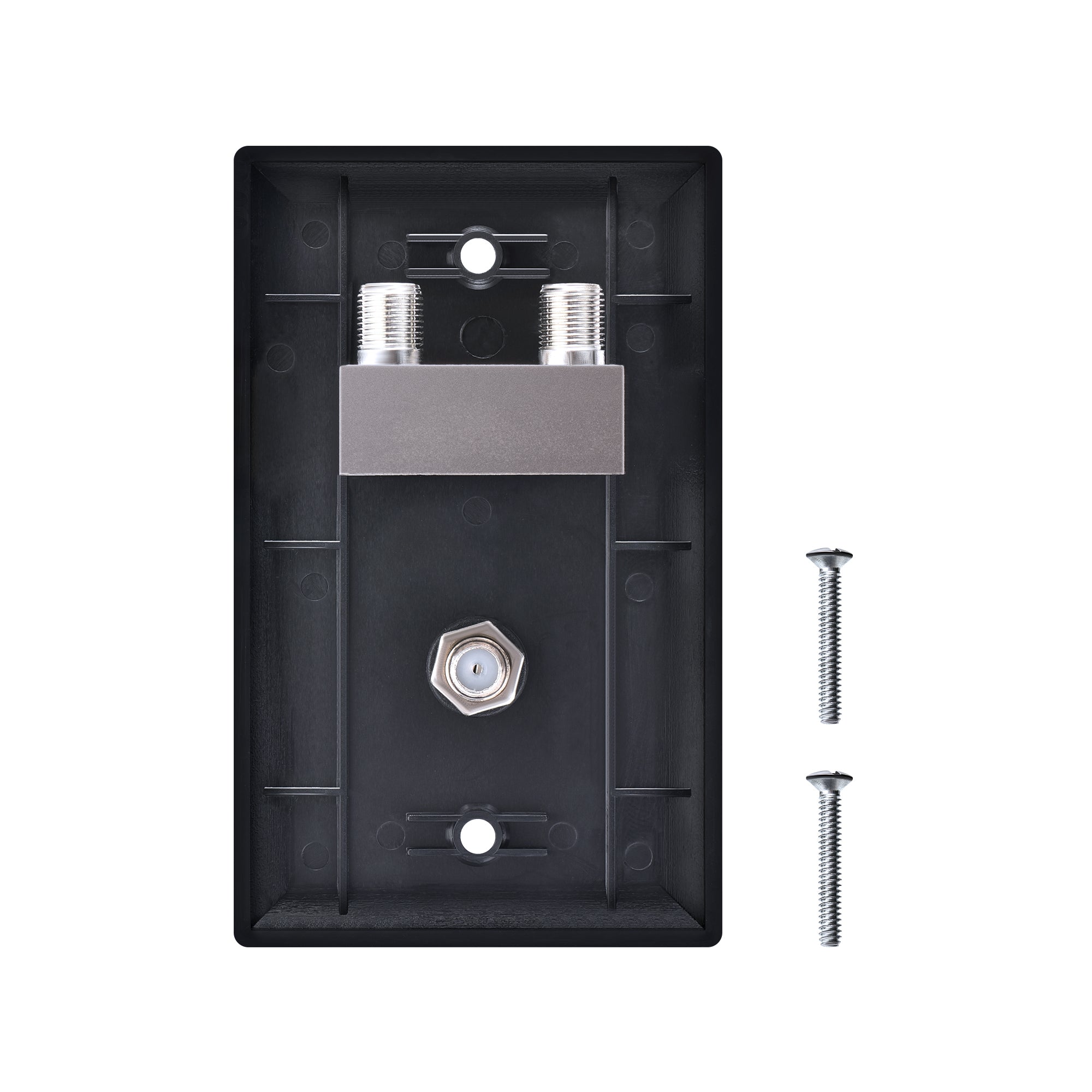 Dylux F81 Coax Wall Plate with 1-to-2 Splitter on the backside– Single