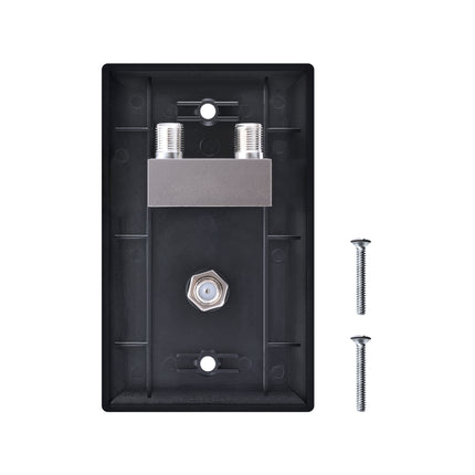 Dylux F81 Coax Wall Plate with 1-to-2 Splitter on the backside– Single or Dual Port