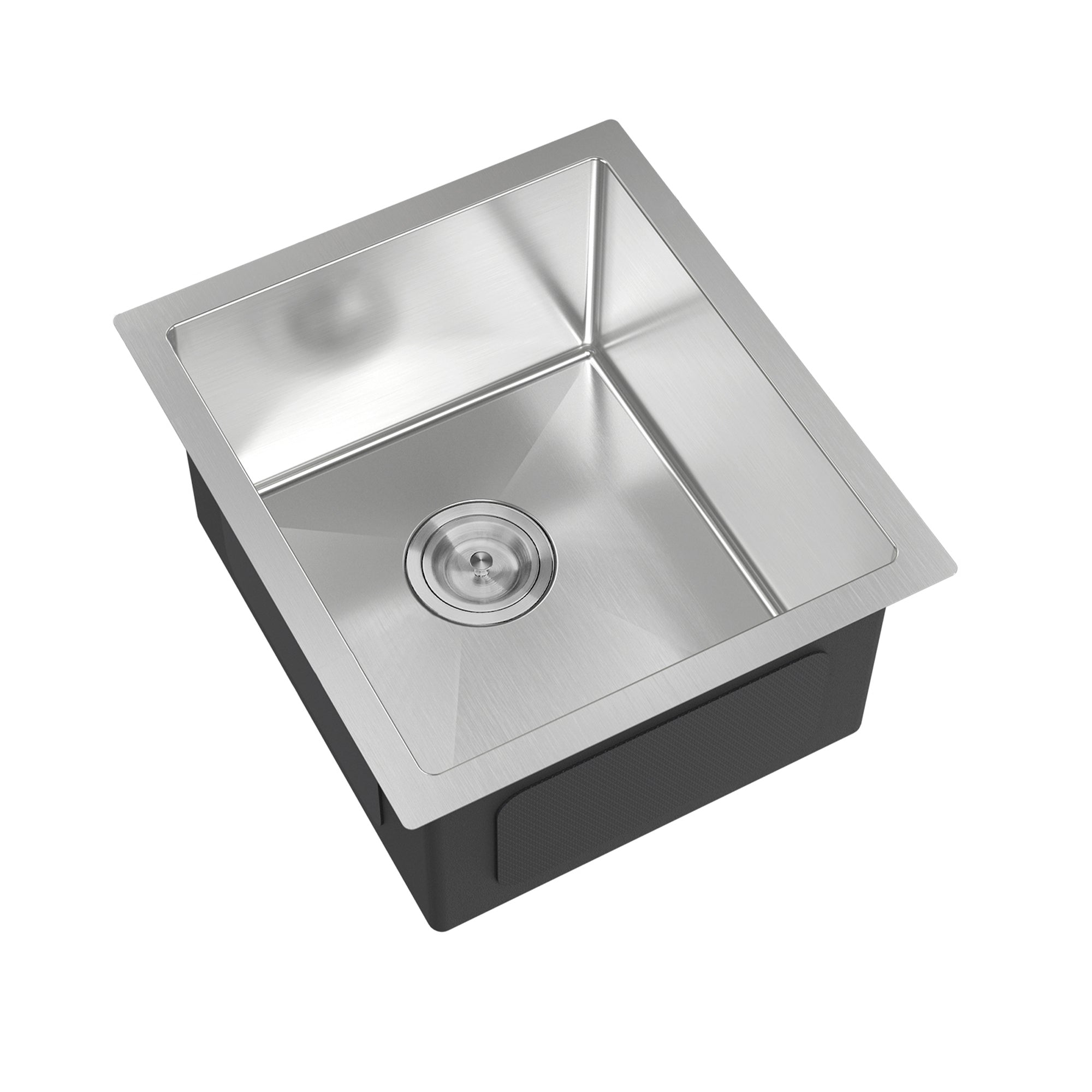 Dylux Handmade 15" x 16" Single Bowl Stainless Steel Sink - 18-Gauge 304 Stainless Steel