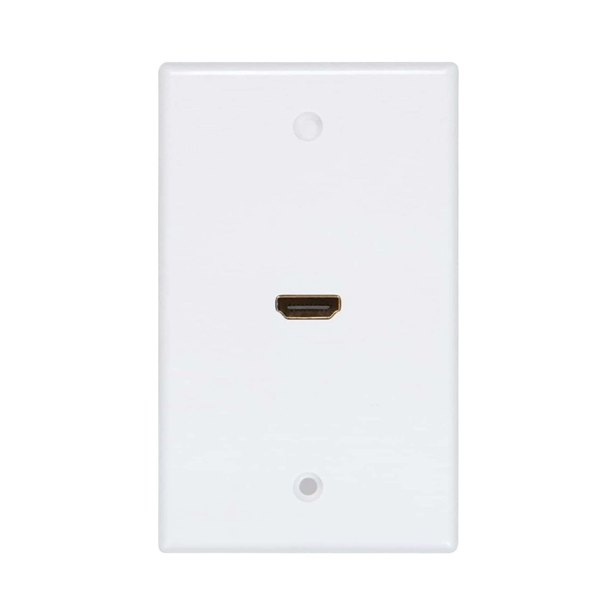 Dylux 1-Port HDMI Wall Plate with 180-Degree Female-to-Female Adapter