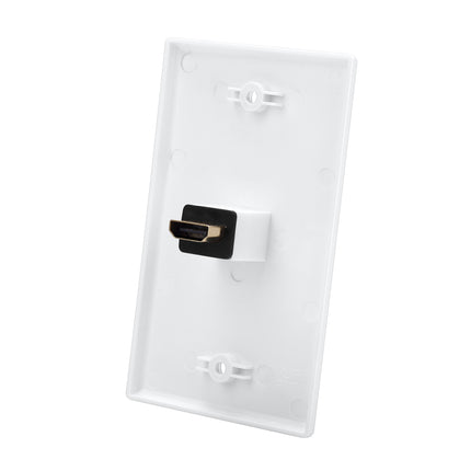 Dylux 1-Port HDMI Wall Plate with 180-Degree Female-to-Female Adapter