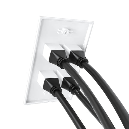 Dylux 4-Port HDMI 2.0 Wall Plate with 5.12in Female-to-Female Short Cables