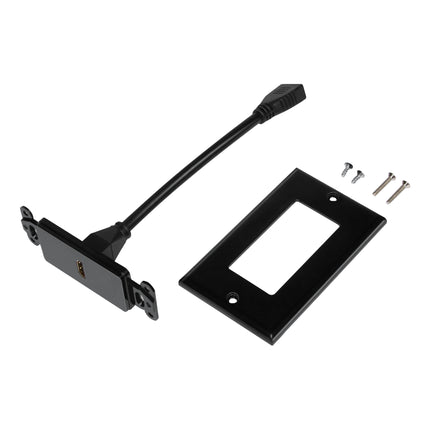 Dylux 1-Port HDMI 2.0 Wall Plate with 5.12in Female-to-Female Extension Cable