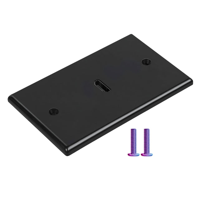 Dylux 1-Port HDMI Wall Plate with 180-Degree Female-to-Female Adapter