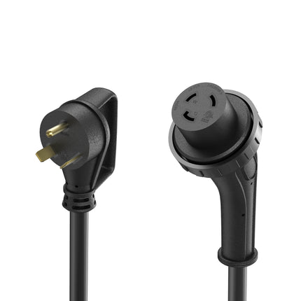 Dylux 30A RV Power Extension Cord with Handle - 30 FT 10 Gauge with TT-30P to L5-30R Locking Connector