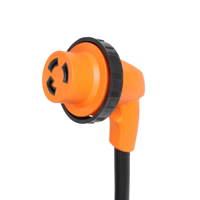 Dylux 30 Amp Detachable Power Cord with Handle – 25/30 Feet, Heavy-Duty 10/3 STW Cable, cETL Listed