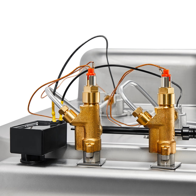 Dylux 2-Burner RV Gas Stove with Sink - Compact Outdoor Cooktop for Caravans and Campers