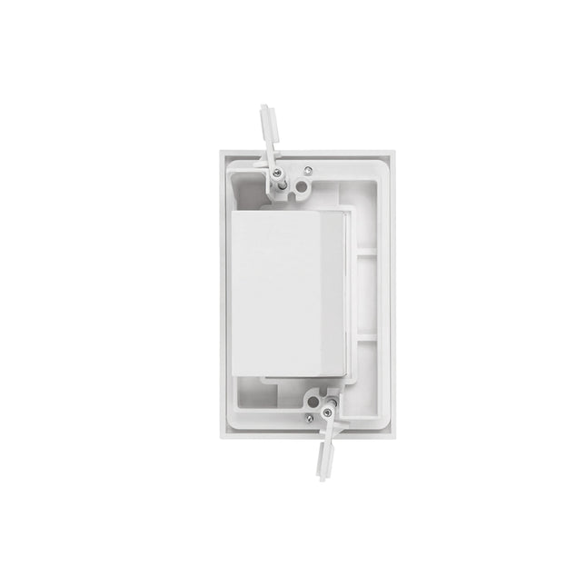 Dylux Recessed Low Voltage Cable Wall Plate with Side Opening | Includes Anchor, No Back Box Required