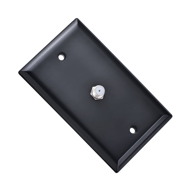 Dylux F81 Coax Wall Plate with 1-to-2 Splitter on the backside– Single or Dual Port