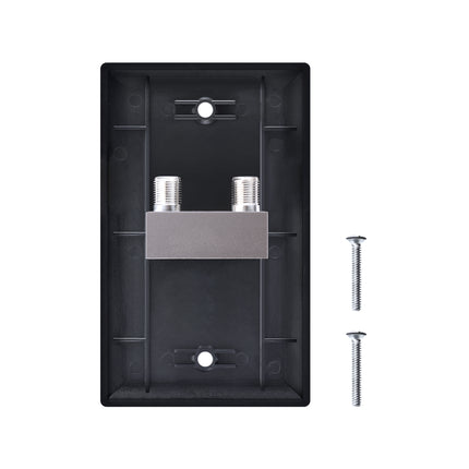 Dylux F81 Coax Wall Plate with 1-to-2 Splitter on the backside– Single or Dual Port